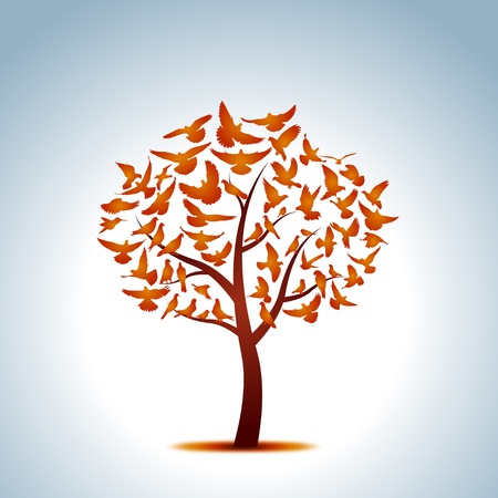 Dove treeのイラスト素材