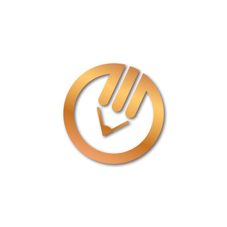 Golden pencil logoのイラスト素材