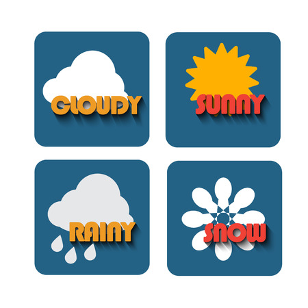 Weather icons set - vectorのイラスト素材