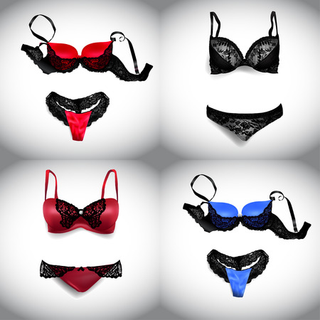 Set of the female sexy lingerie.のイラスト素材