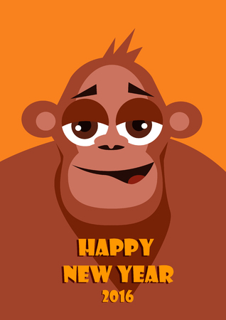 Chinese New Year of the Monkey. Happy Chinese New Year.のイラスト素材