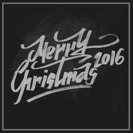 Merry Christmas greetings slogan on chalkboardのイラスト素材