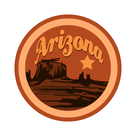 Stylized emblem of the state of Arizonaのイラスト素材