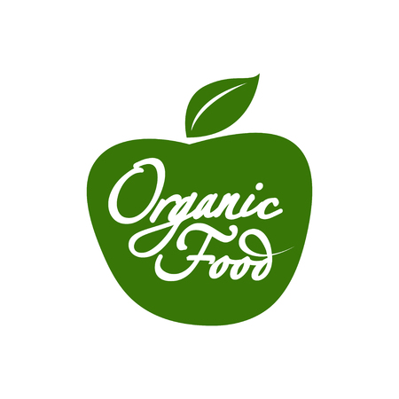 Emblem of organic natural farm fresh food.のイラスト素材