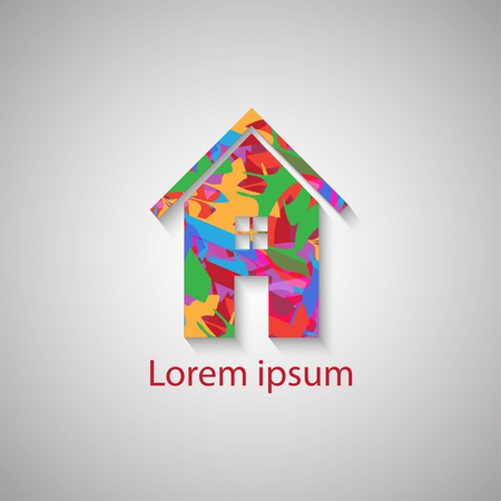 Colorful house icon.のイラスト素材