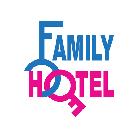 Family Hotel vector logo design templateのイラスト素材