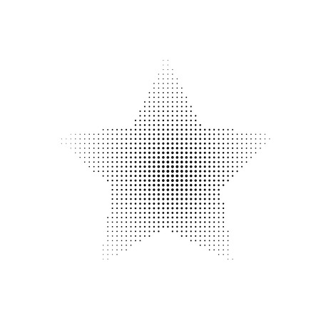 Halftone star on the white background.のイラスト素材