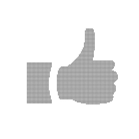 halftone hand like on a white backgroundのイラスト素材