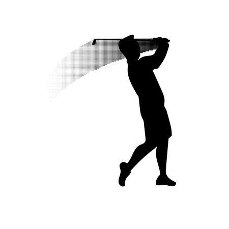 Golf Sport Silhouette.のイラスト素材
