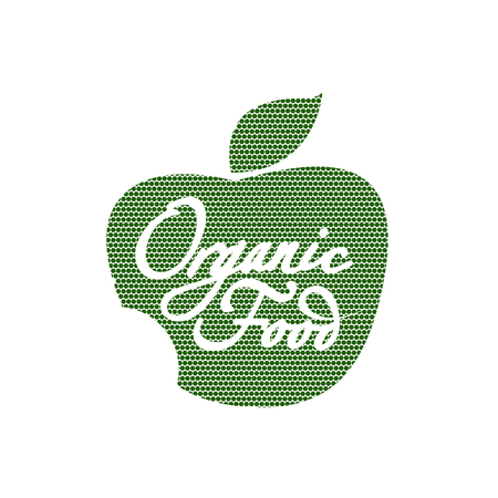 Emblem of organic natural farm fresh food.のイラスト素材