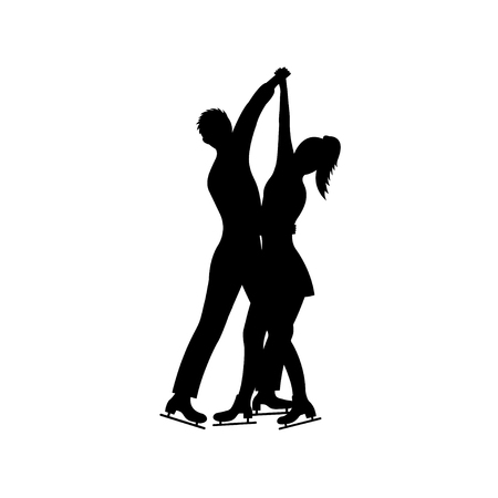 Sports dancing on ice, isolated iconのイラスト素材