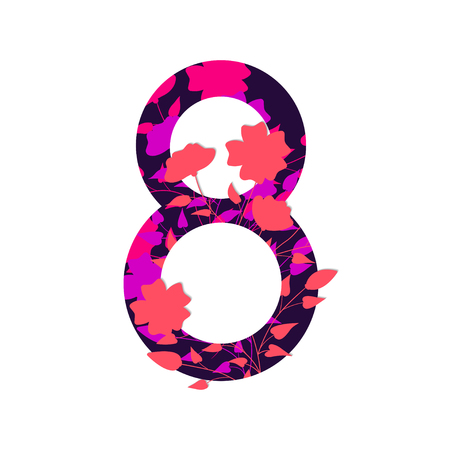 Greeting card with a womans day. 8 march. Use for your disign.のイラスト素材