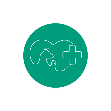 A Logo of the clinic for animals on a white backgroundのイラスト素材