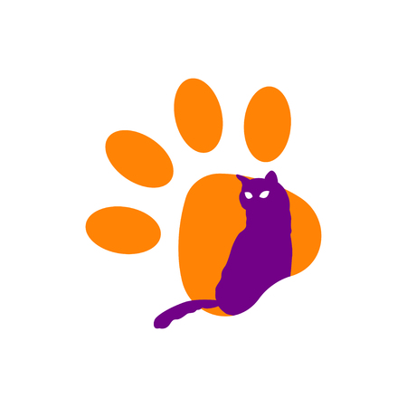 Cat icon isolated on white backgroundのイラスト素材