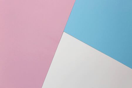 white, pink, blue backgrounds stacked side by sideの写真素材