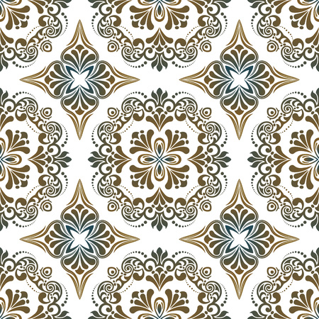 Damask seamless pattern for design. Vector Illustrationのイラスト素材