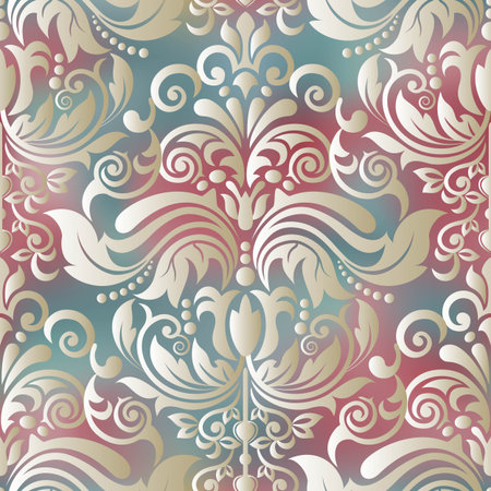 Seamless vintage wallpaper or background for design.のイラスト素材