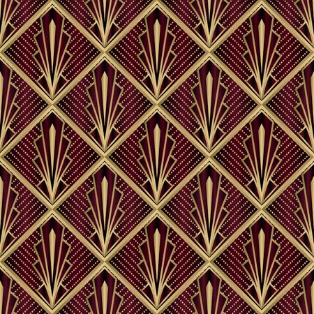 Luxury vintage illustration. Art Deco Pattern.のイラスト素材