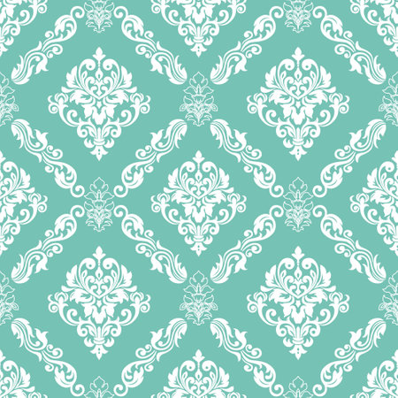 Seamless damask pattern for background or wallpaper design. Vector vintage floral seamless pattern element.のイラスト素材