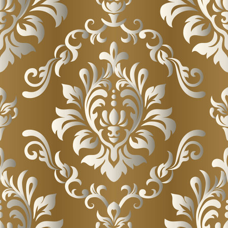 Seamless oriental pattern. Vector vintage floral seamless pattern element. Damask wallpaper. Turkish, Indian, Islam, Arabic motif.のイラスト素材