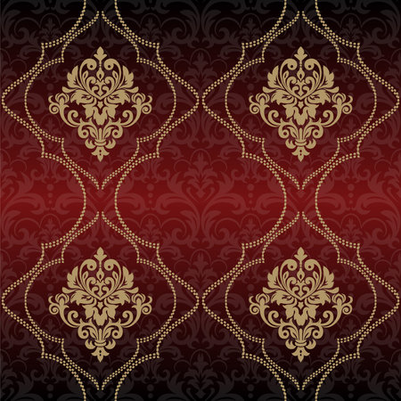 Damask seamless pattern for design. Vector Illustrationのイラスト素材