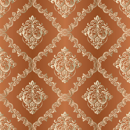 Seamless vintage wallpaper or background for design.のイラスト素材
