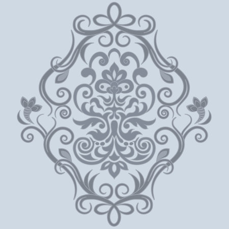 Oriental vector pattern with arabesques and floral elements. Traditional classic ornamentのイラスト素材
