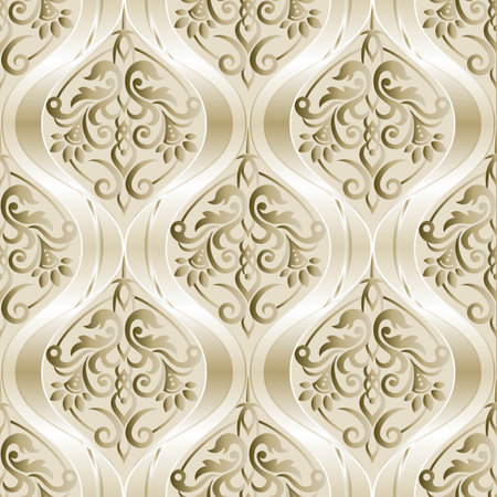 Seamless vintage wallpaper or background for design.のイラスト素材