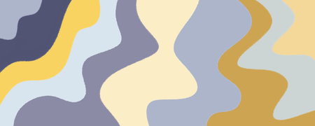 abstract background. Hand drawn various shapes. Modern trendy illustration banner. trendy yellow...