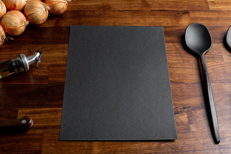 Hipster cafe menu empty mock up for concept design. Business concept. Template design. Information...