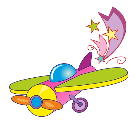 vector illustration - toy airplanのイラスト素材