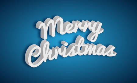 Greeting card Merry Christmas 2016. 3D text, holiday. Vector illustrationのイラスト素材