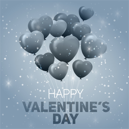Valentines Day Flyer. Vector illustrationのイラスト素材