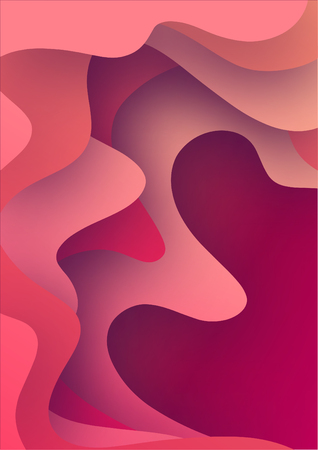 3d paper art illustration. Bright colorful halftone gradients. Design layout for banners presentations, flyers, posters and invitations. Vector illustrationのイラスト素材
