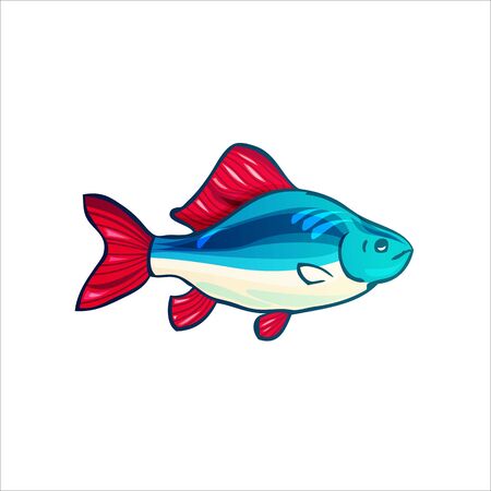 Vector illustration of fishes. Perchのイラスト素材