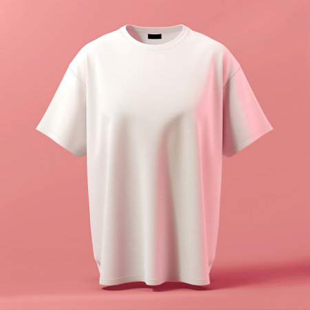 Mockup close-up of clothes hanging on pink background. Template of fashion clothes for branding, place for designの素材