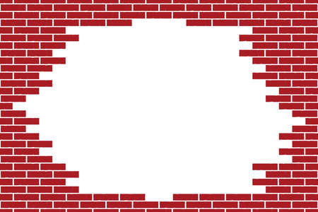 Pattern, background, template and blank for inscription, lettering. Bricks, old new destroyed brick wall for design, decoration, background for construction and building, interior. Vectorのイラスト素材