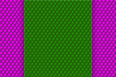 Reptile, lizard, snake and dragon scales. Background for inscriptions, text. Blurred frosted glass effect. Reptile, lizard, snake green emerald scales template for design pet Shop and zooの写真素材