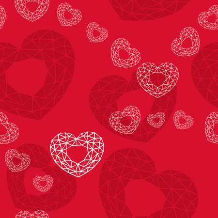Seamless heart background. Valentine's Day or weddingのイラスト素材
