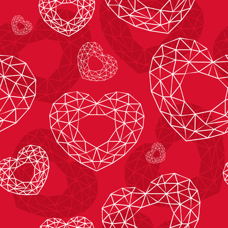 Seamless heart background. Valentine's Day or weddingのイラスト素材