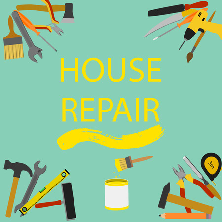 background illustration for home repairのイラスト素材