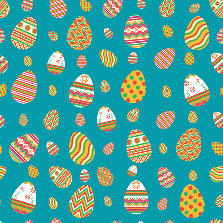 Pattern of colored Easter eggsのイラスト素材