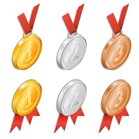 A set of award medalsのイラスト素材