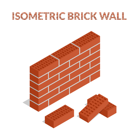 Set of colorful icons of bricksのイラスト素材