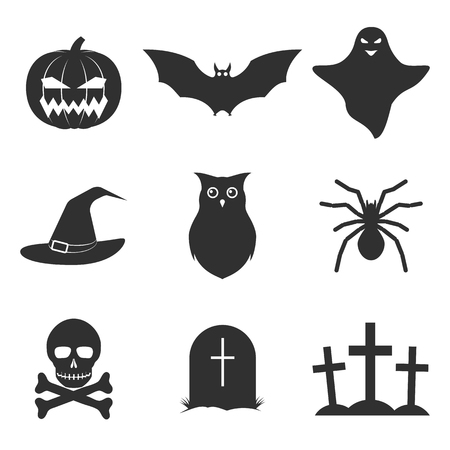 Set of Halloween icons.のイラスト素材