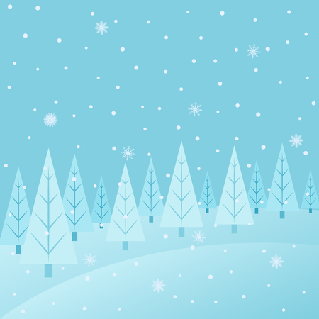 Winter landscape. Vector background.のイラスト素材