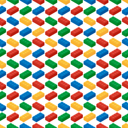 Seamless pattern from building blocksのイラスト素材
