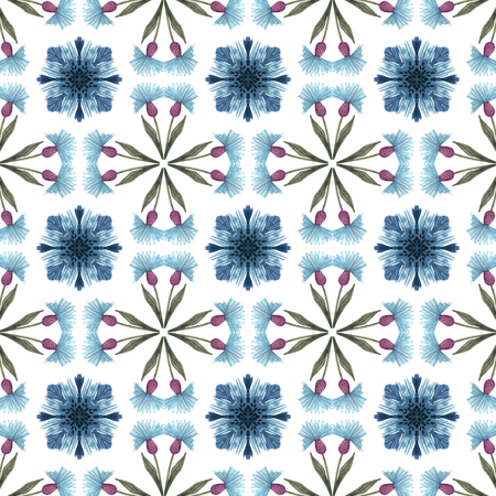 Stunning watercolor pattern for ceramic tiles and decorationの写真素材