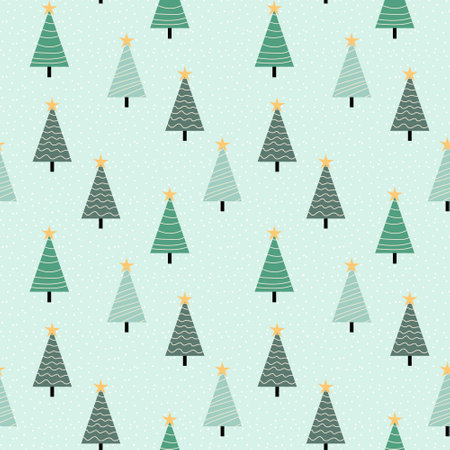 Winter trees, abstract vector patternのイラスト素材
