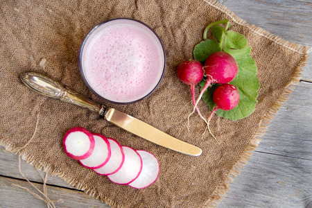 Fresh radish smoothy juiceの写真素材